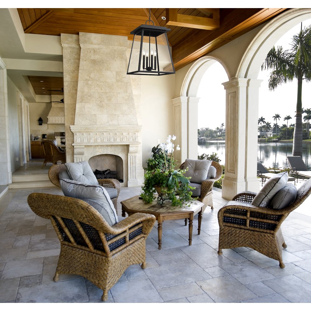 Z-Lite 4 Light Outdoor Chain Mount Ceiling Fixture. Picture 6