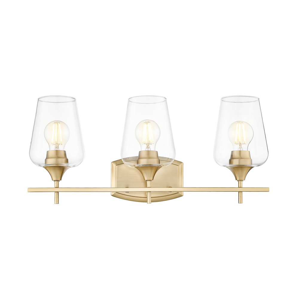 Z-Lite 3 Light Vanity, Burnished Brass. Picture 2