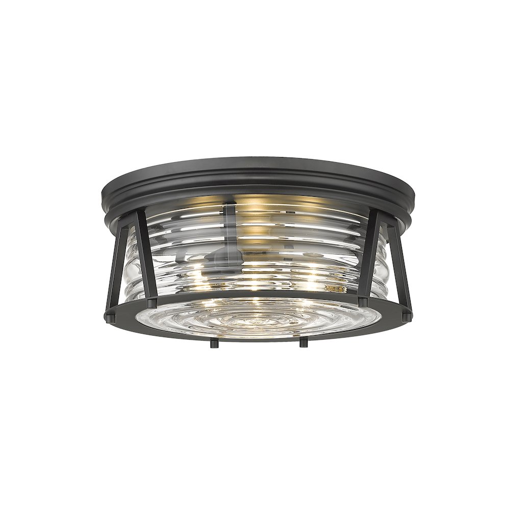 Z-Lite 3 Light Flush Mount. Picture 1