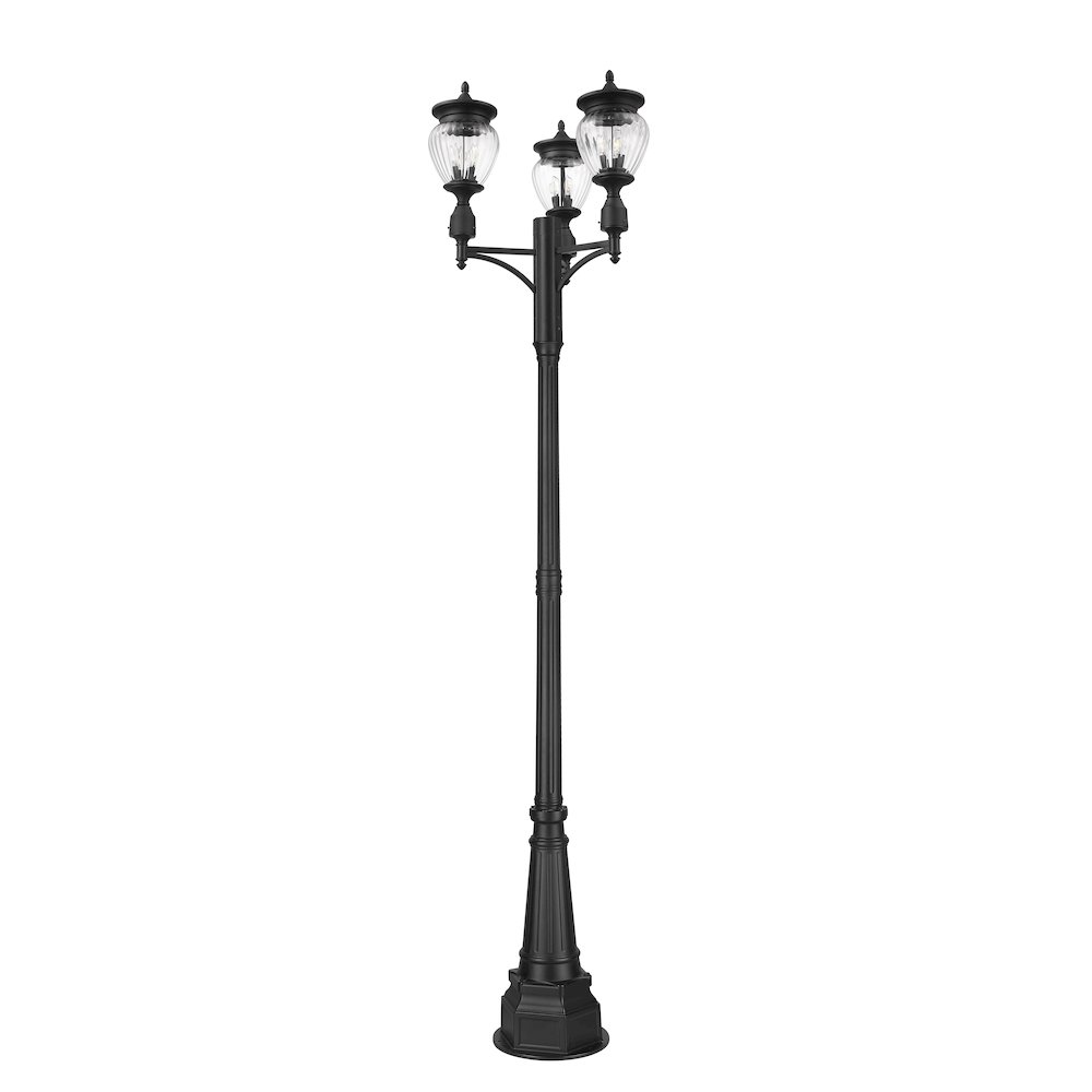 Z-Lite 3 Light Outdoor Post Mounted Fixture. Picture 5