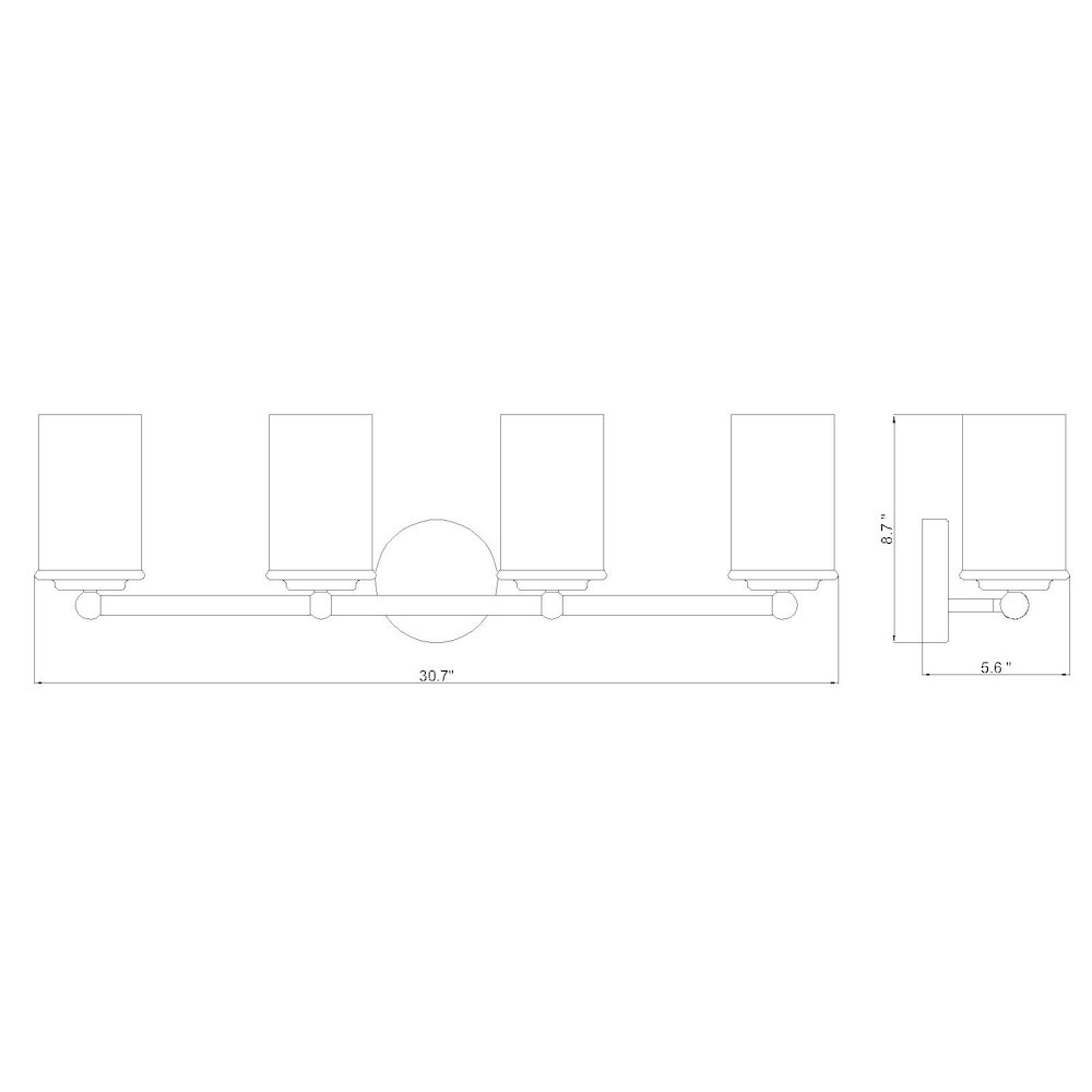 Z-Lite 4 Light Vanity. Picture 8