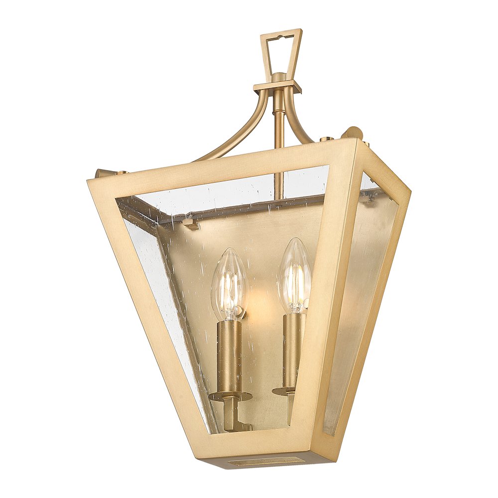 Z-Lite 2 Light Wall Sconce, Rubbed Brass. Picture 3