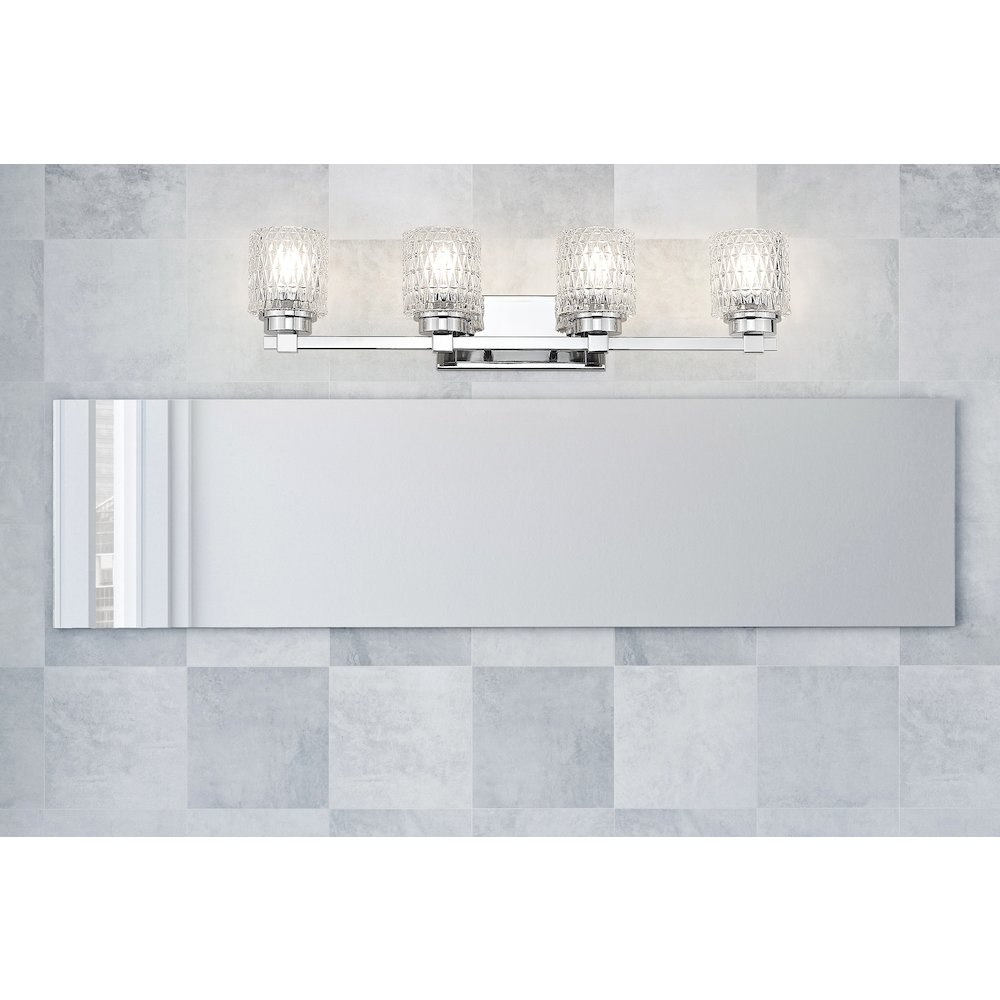 Z-Lite 4 Light Vanity, Chrome. Picture 5