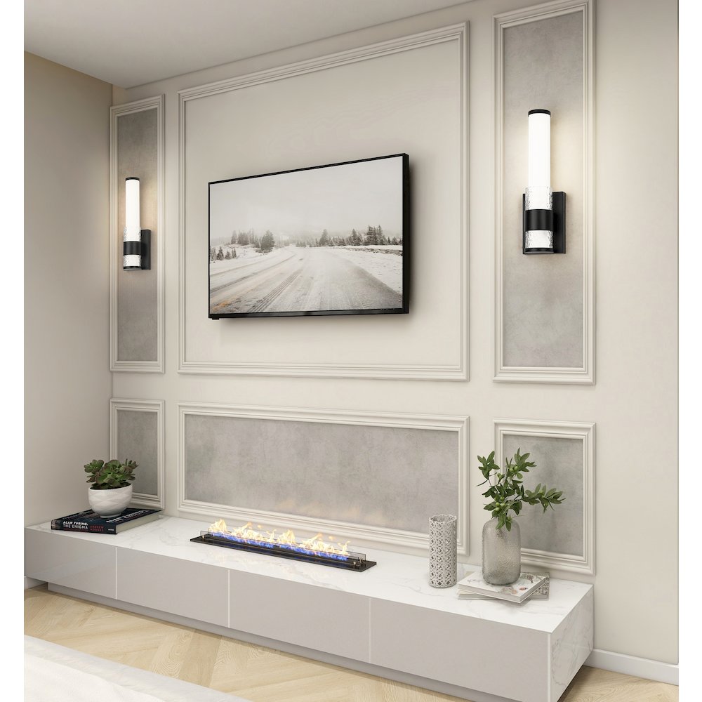 Z-Lite Egon 1 Light Wall Sconce in Matte Black color, Steel frame. Picture 7