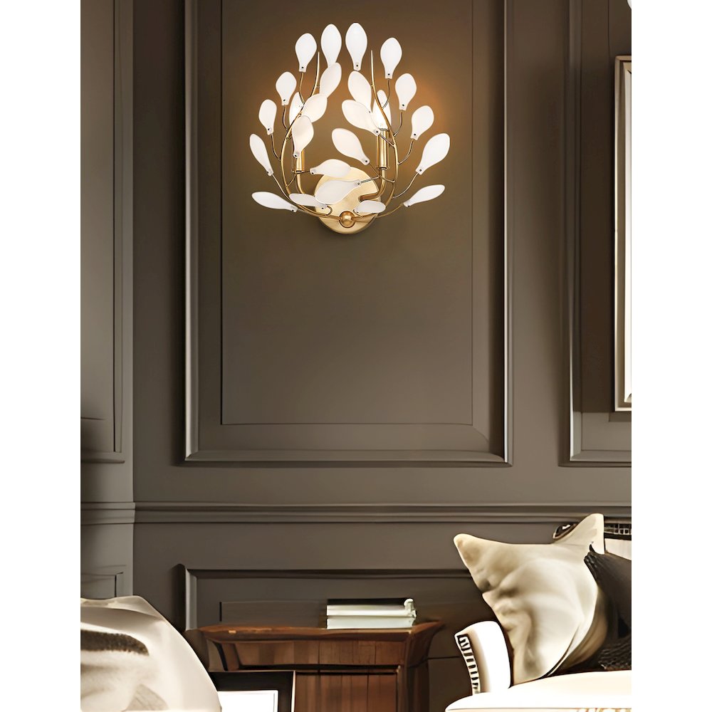 Z-Lite 2 Light Wall Sconce, Modern Gold. Picture 5