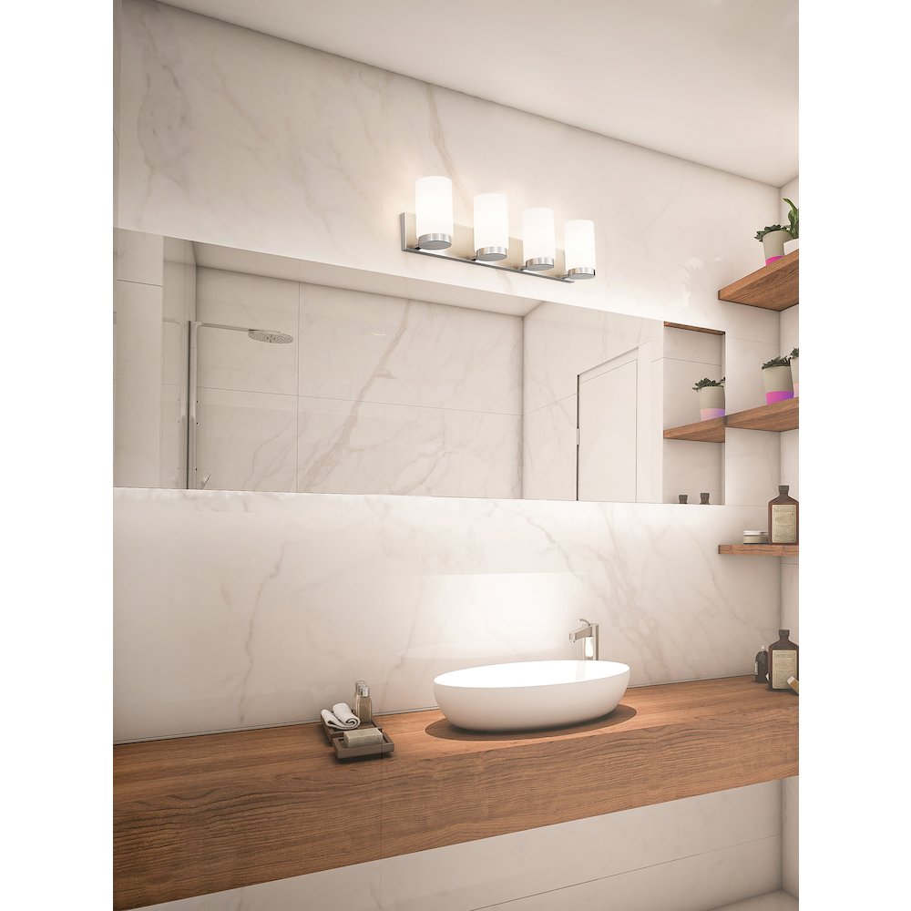 Z-Lite Burk 4 Light Vanity, Brushed Nickel. Picture 6