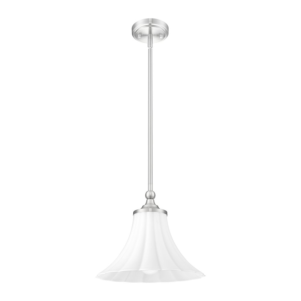Z-Lite 1 Light Pendant, Brushed Nickel. Picture 7