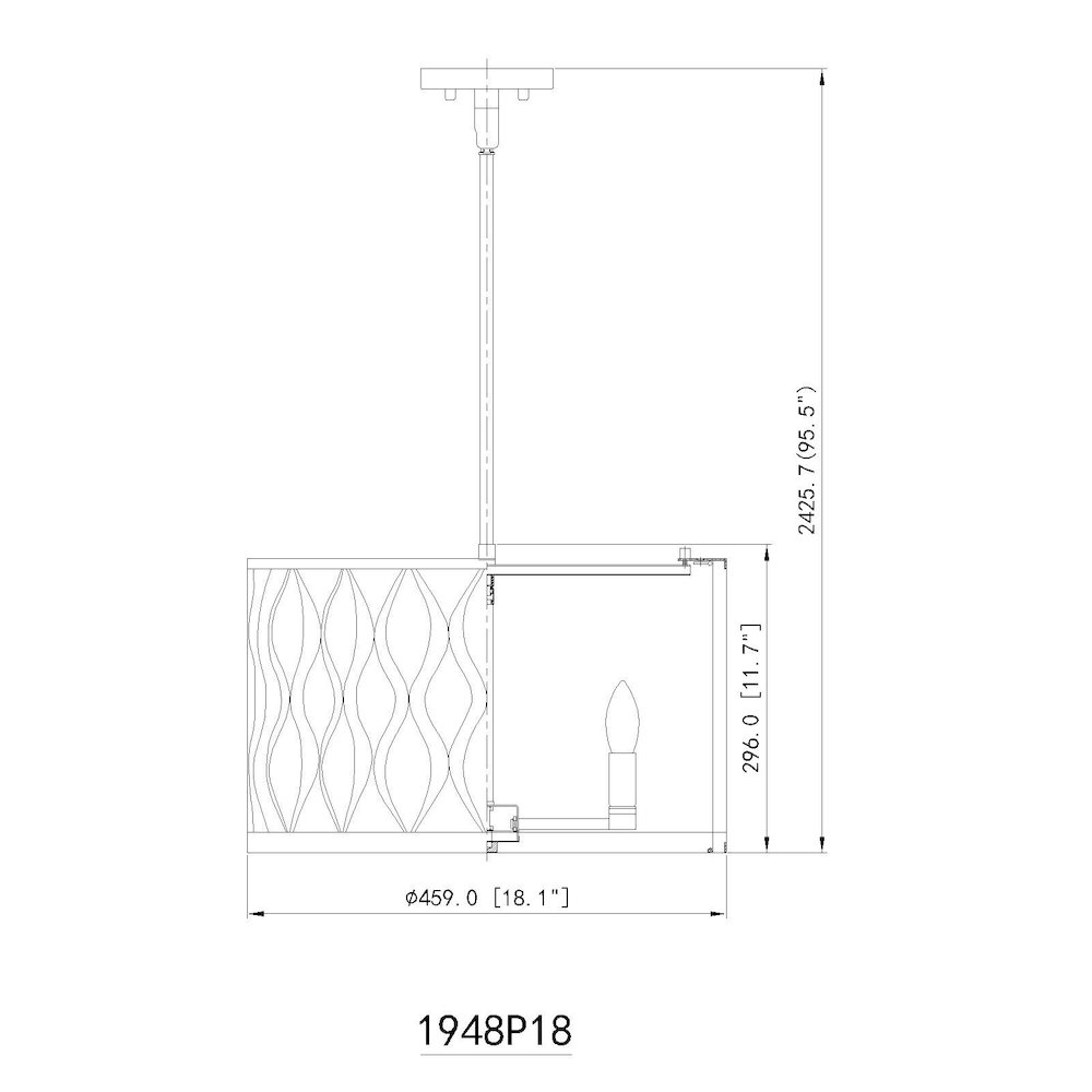 Z-Lite 5 Light Pendant. Picture 8