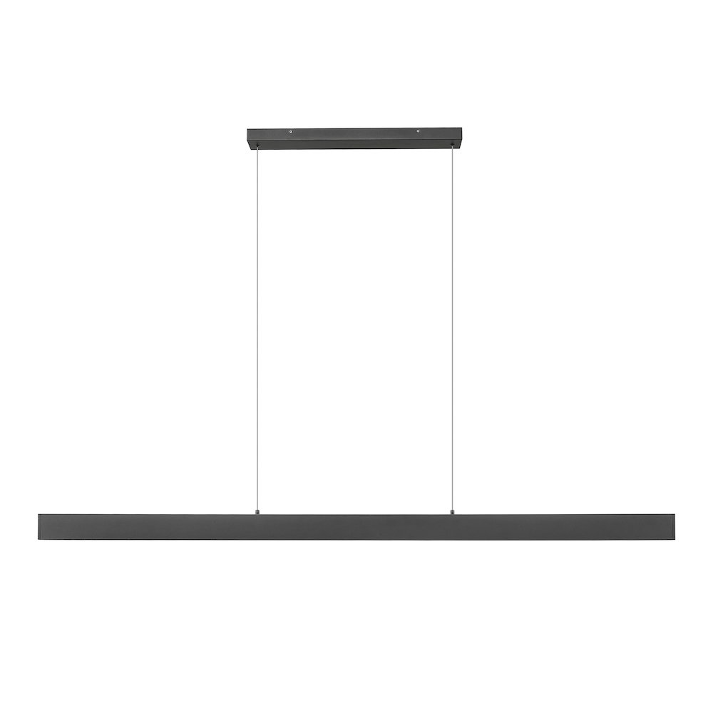 Z-Lite 1 Light Linear Chandelier, Matte Black. Picture 2
