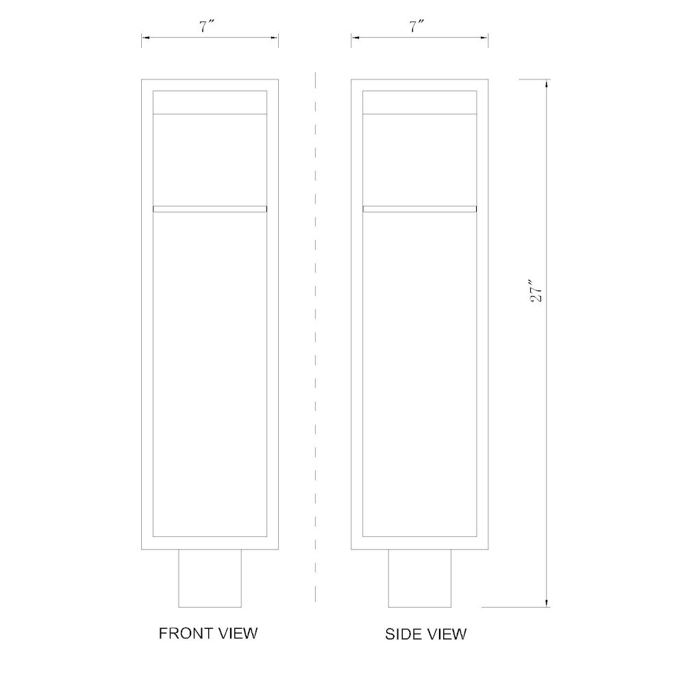 Z-Lite 1 Light Outdoor Post Mount Fixture. Picture 6