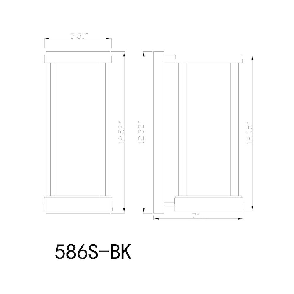 Z-Lite Glenwood 1 Light Outdoor Wall Light in Black Frame Finish. Picture 8