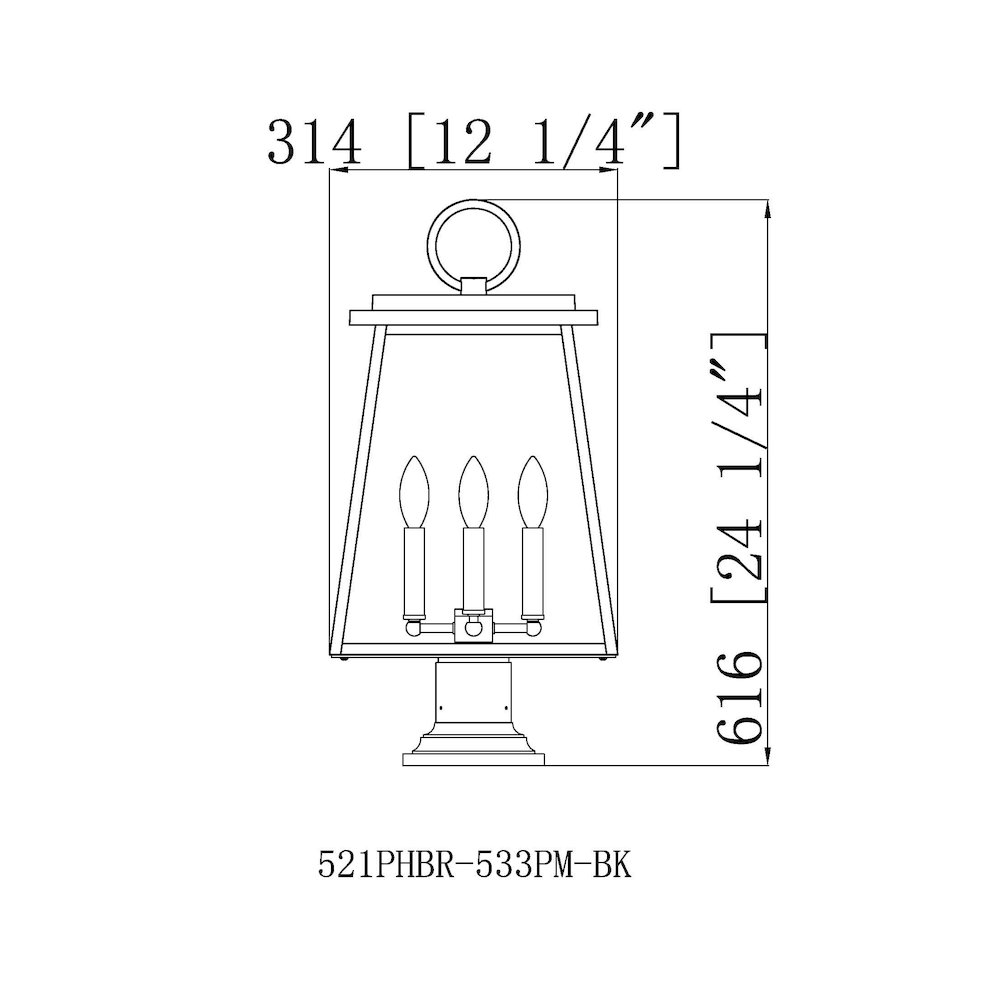 Z-Lite 4 Light Outdoor Pier Mounted Fixture. Picture 8