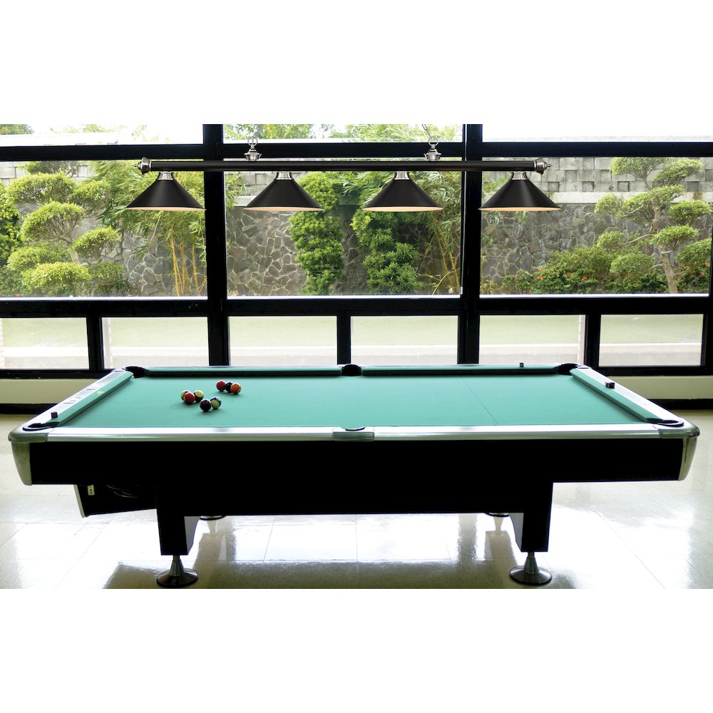 Z-Lite Cordon 4 Light Billiard, Steel Frame, Matte Black Shade Color. Picture 7