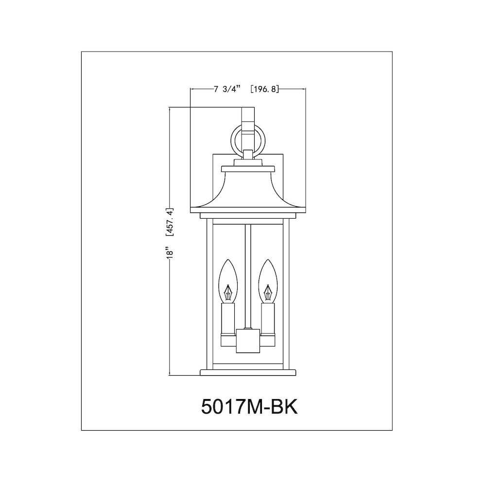 Z-Lite 2 Light Outdoor Wall Light. Picture 8