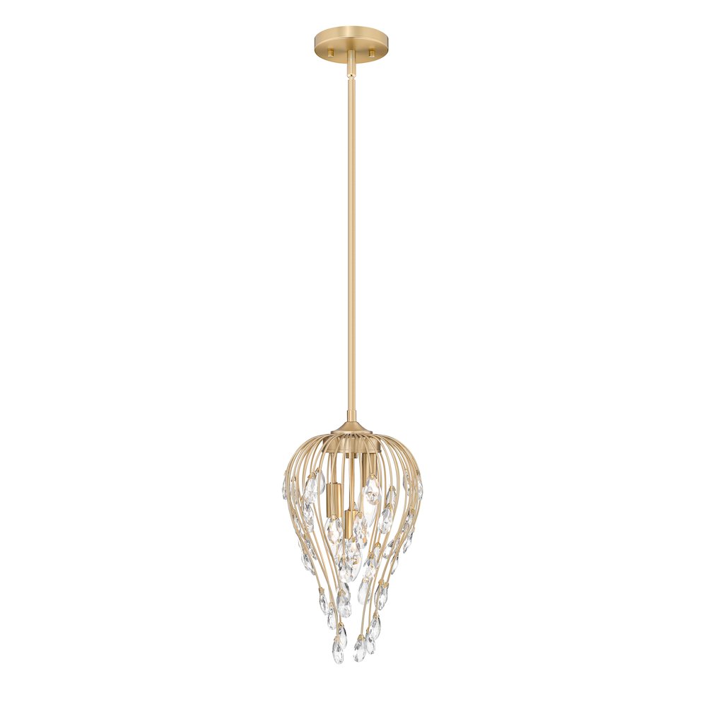 Z-Lite 3 Light Pendant, Modern Gold. Picture 1