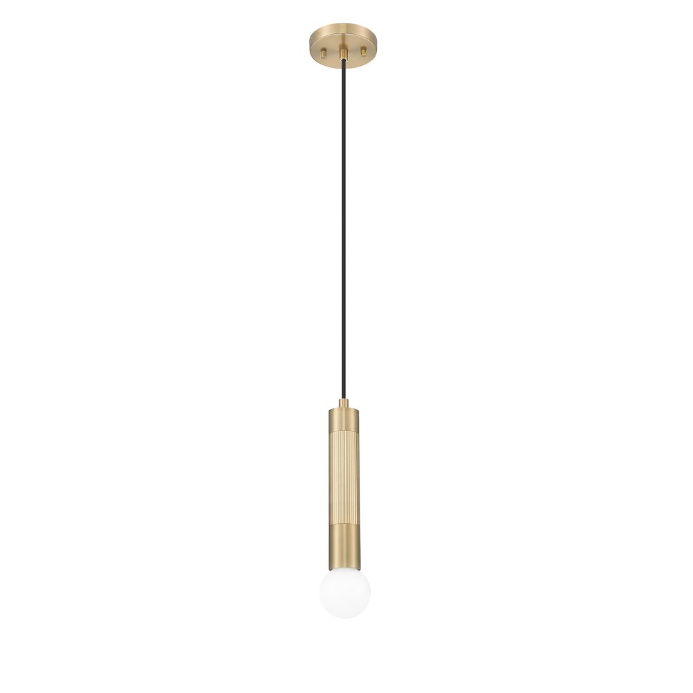 Z-Lite Stari 1 Light Pendant in Modern Gold color, Steel frame. Picture 5