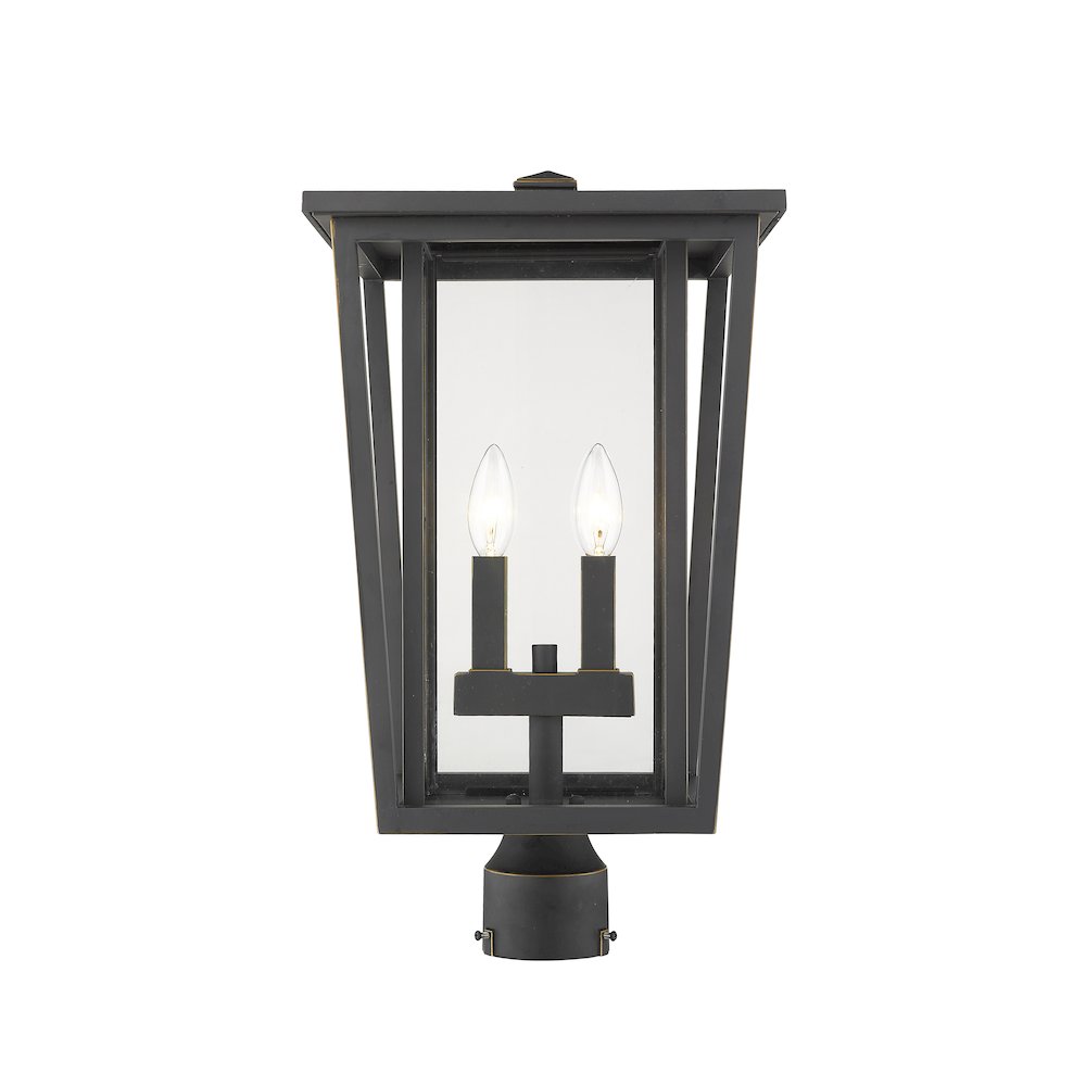 Z-Lite 2 Light Outdoor Post Mount Fixture. Picture 1
