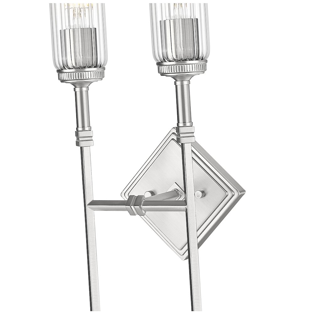 Z-Lite 2 Light Wall Sconce, Brushed Nickel. Picture 4