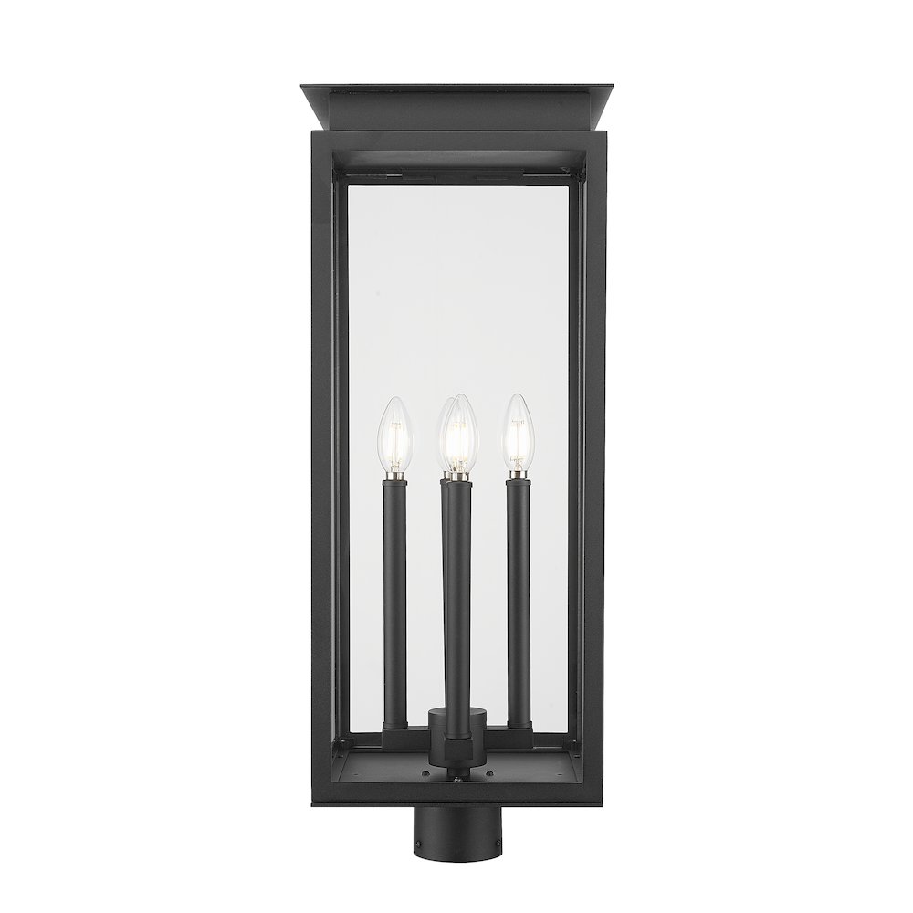 Z-Lite Nova 4 Light Outdoor Post Mount Fixture, Black. Picture 3