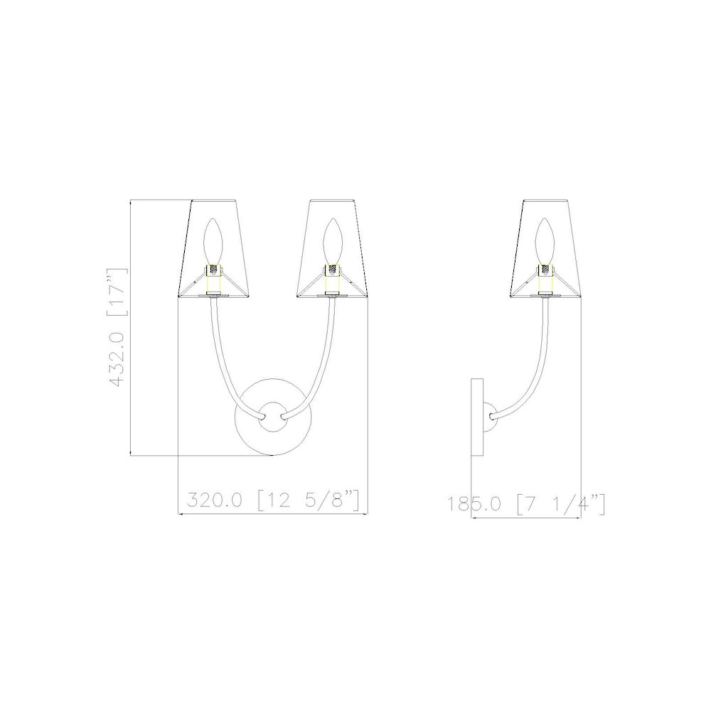 Z-Lite 2 Light Wall Sconce. Picture 8