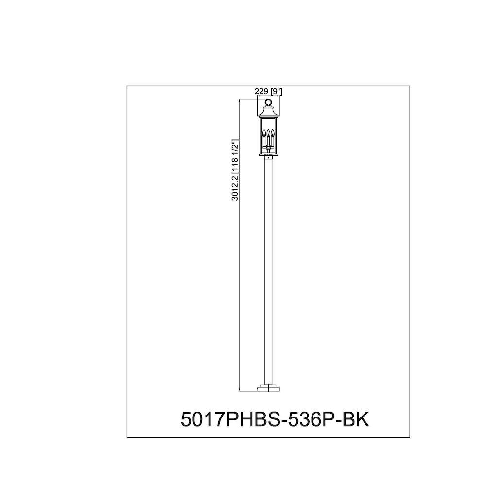 Z-Lite 4 Light Outdoor Post Mounted Fixture. Picture 8