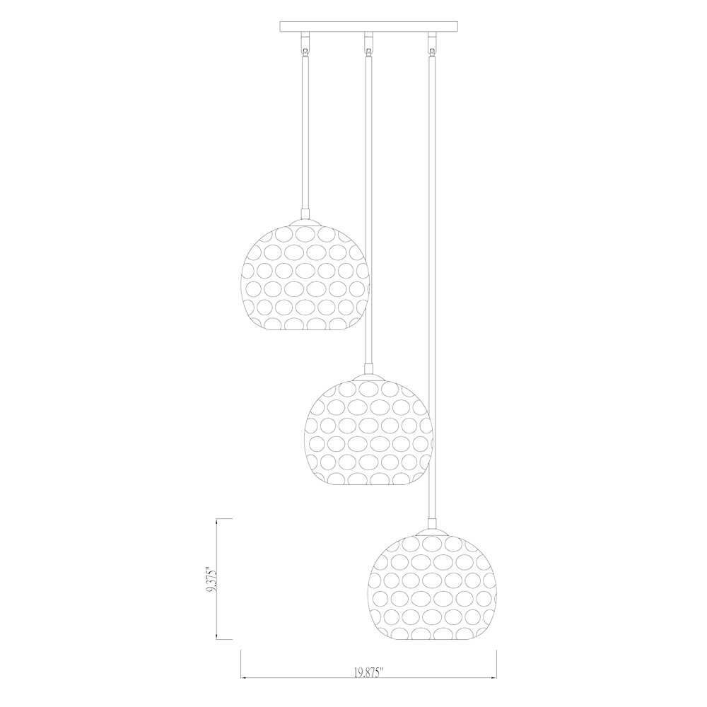 Z-Lite 3 Light Chandelier. Picture 8
