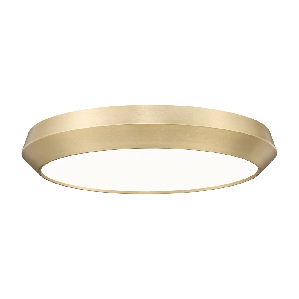 Z-Lite 1 Light Flush Mount, Modern Gold. Picture 1