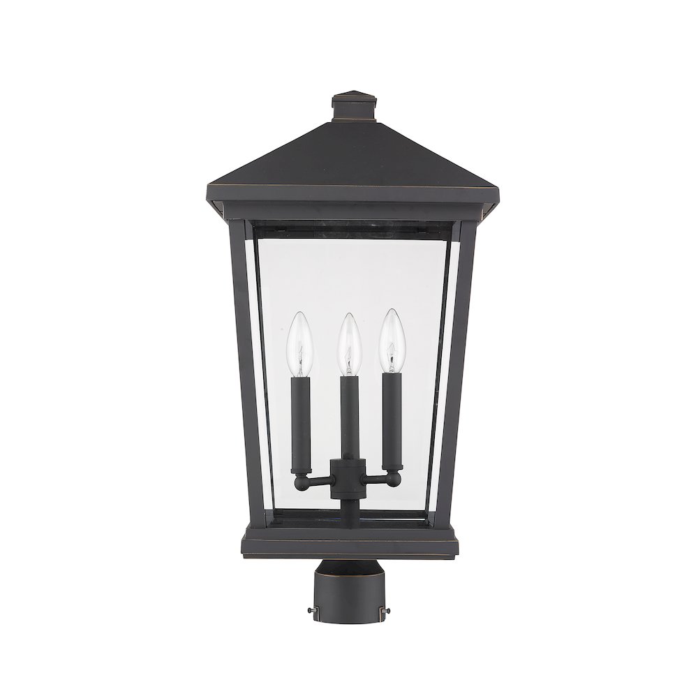 Z-Lite 3 Light Outdoor Post Mount Fixture. Picture 5