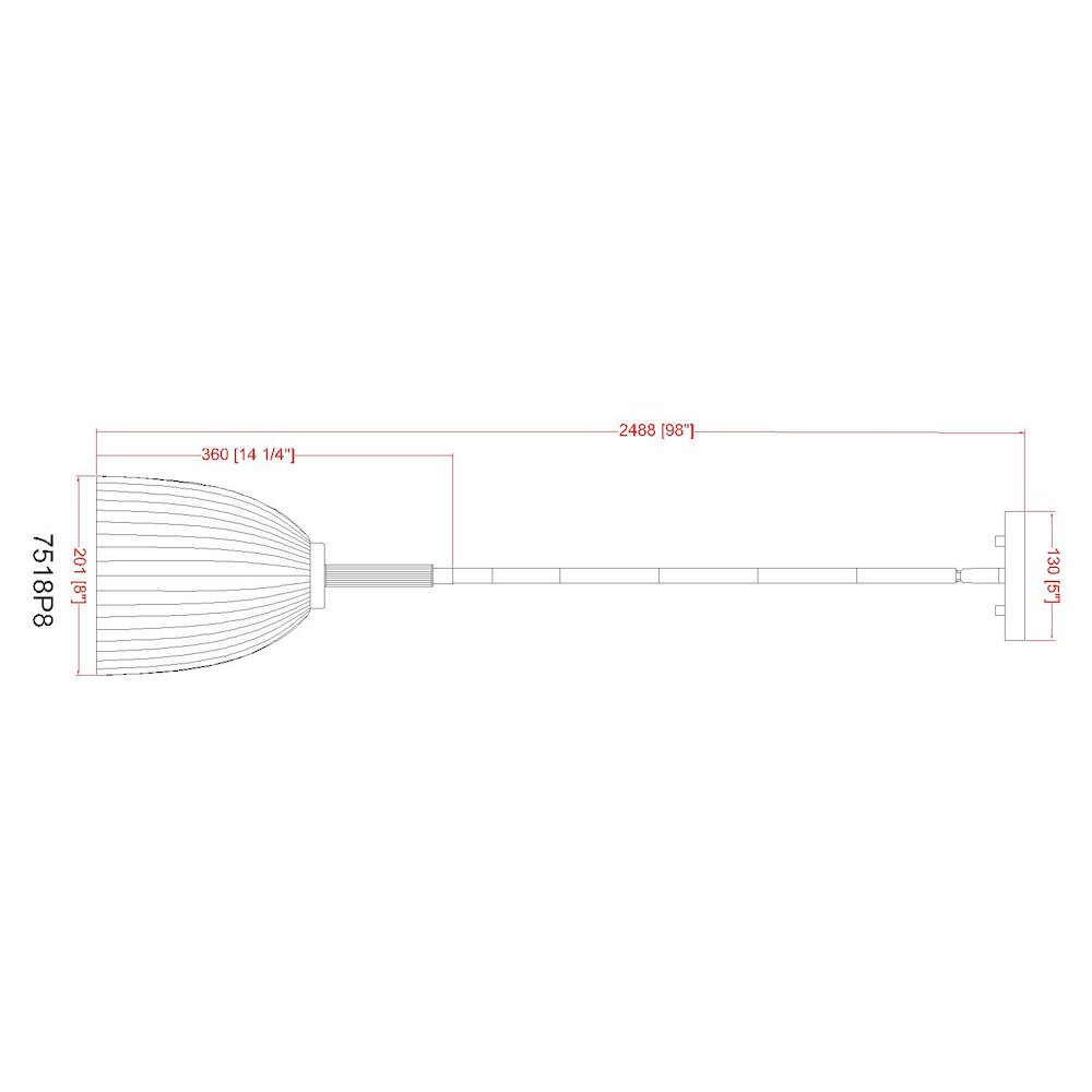 Z-Lite Naya 1 Light Pendant in Matte Black color, Steel frame. Picture 8