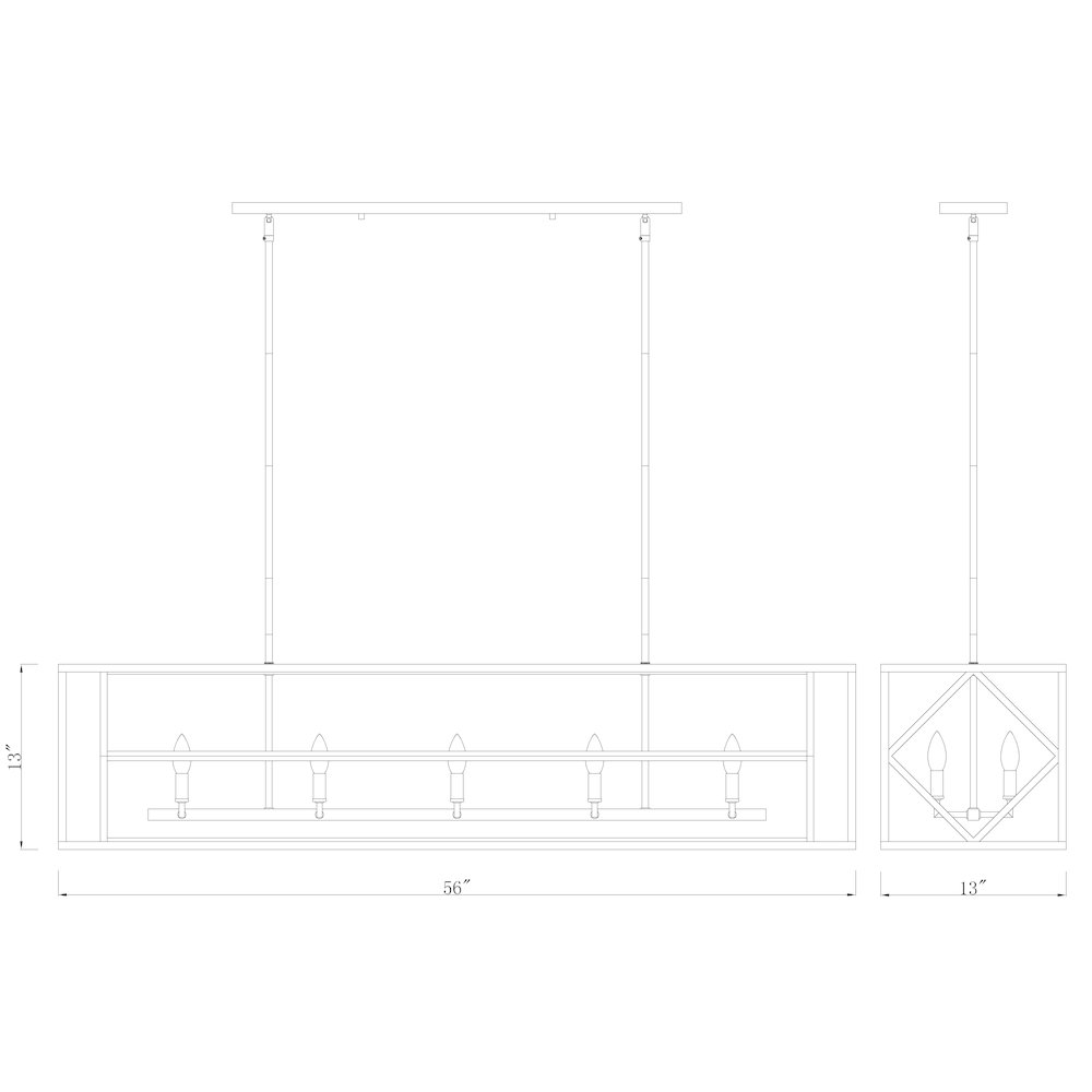 Z-Lite 10 Light Linear Chandelier. Picture 8