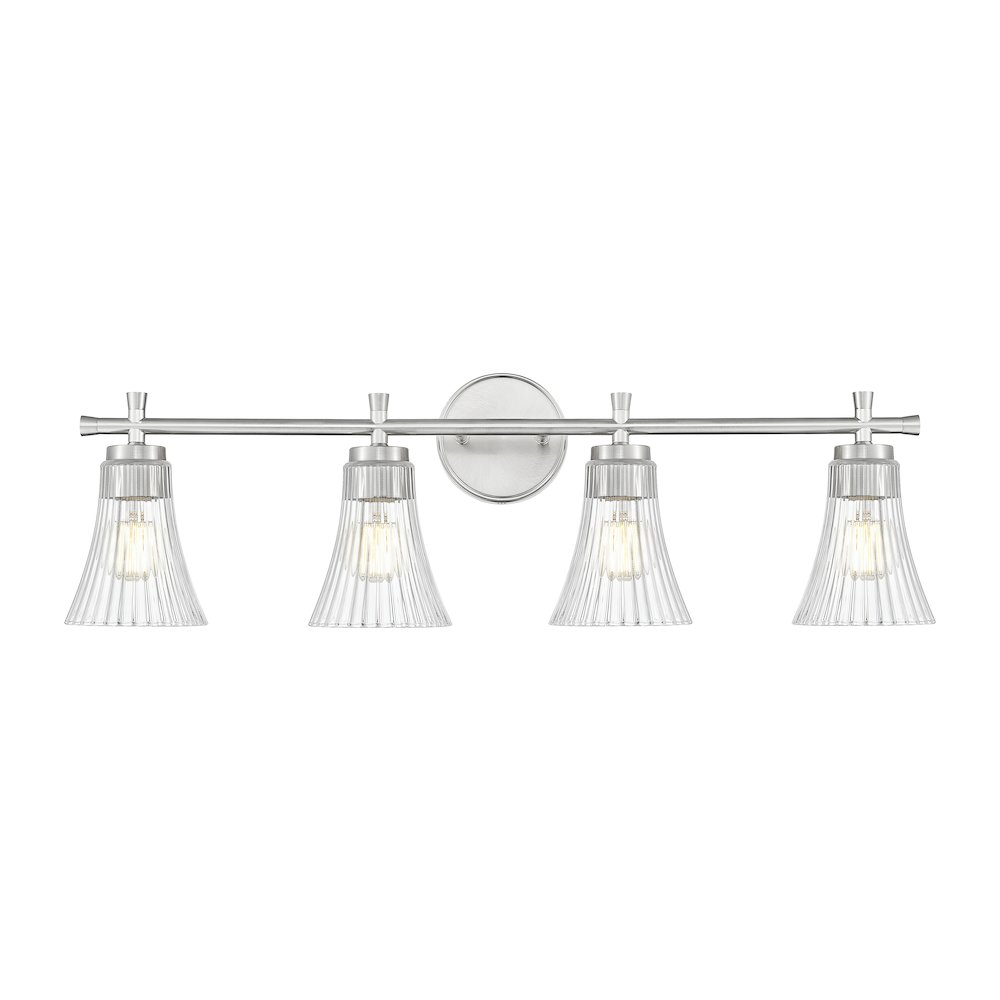 Z-Lite Belle 4 Light Vanity in Brushed Nickel color, Steel frame. Picture 2