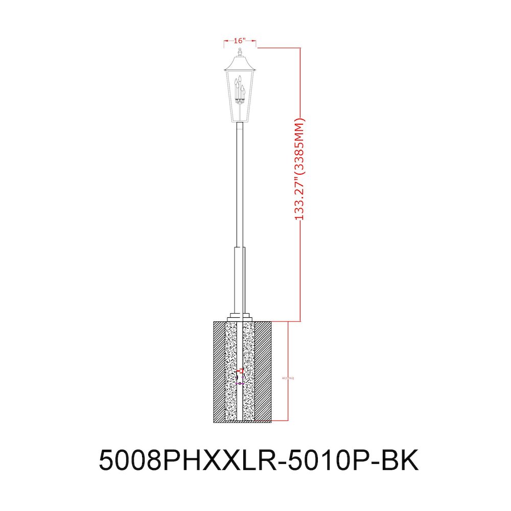 Z-Lite 5 Light Outdoor Post Mounted Fixture. Picture 8