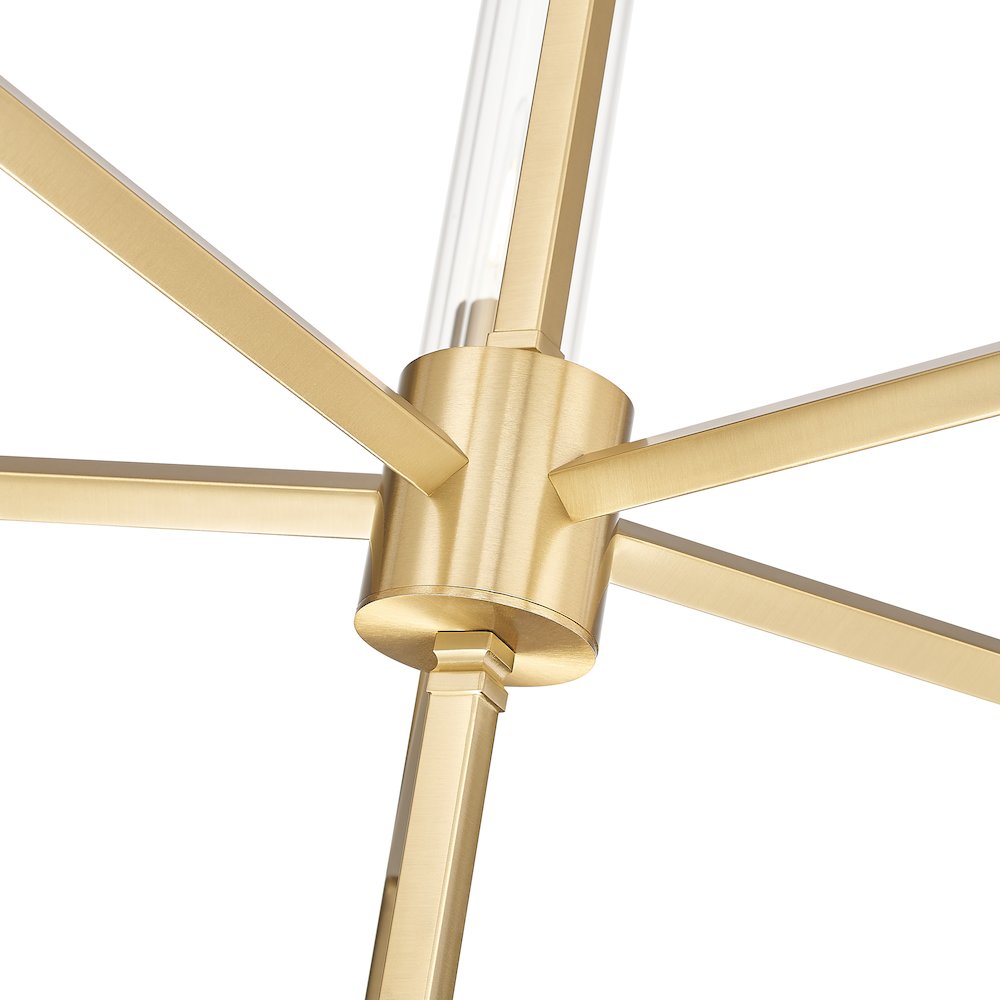 Z-Lite 5 Light Chandelier, Modern Gold. Picture 4