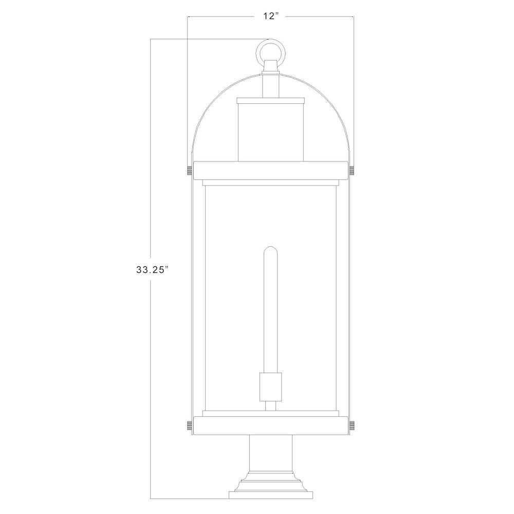 Z-Lite 1 Light Outdoor Pier Mounted Fixture. Picture 4