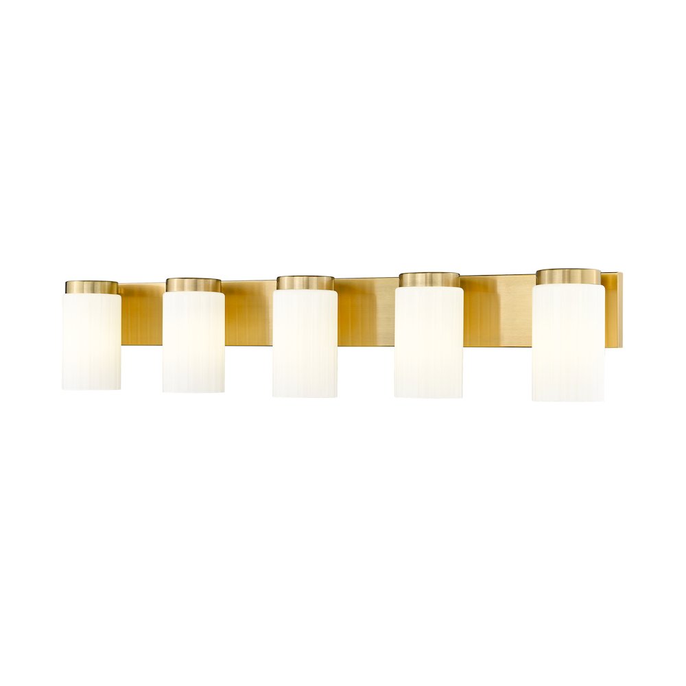 Z-Lite Burk 5 Light Vanity, Luxe Gold. Picture 1