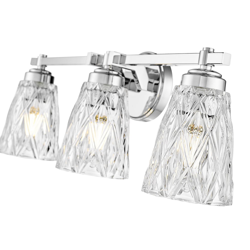 Z-Lite 3 Light Vanity, Chrome. Picture 4