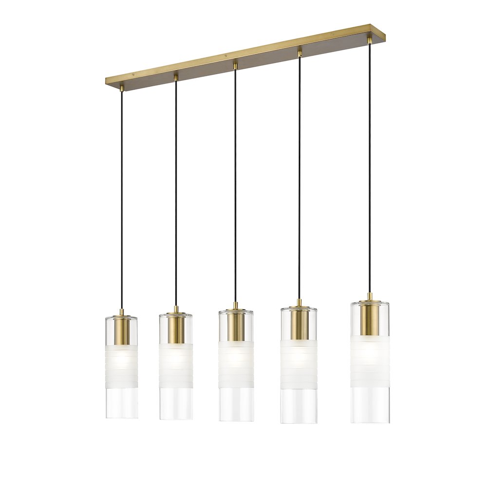 Z-Lite 5 Light Linear Chandelier. Picture 1