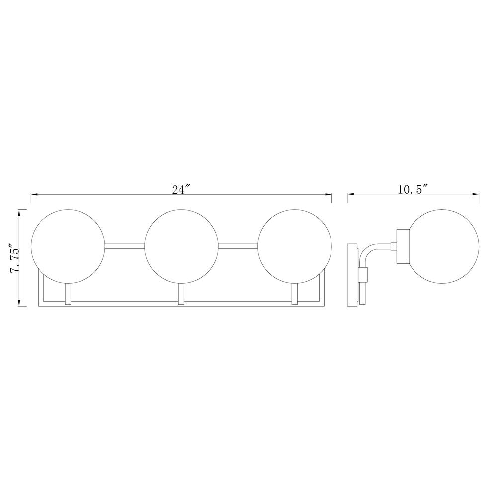 3 Light Vanity. Picture 6