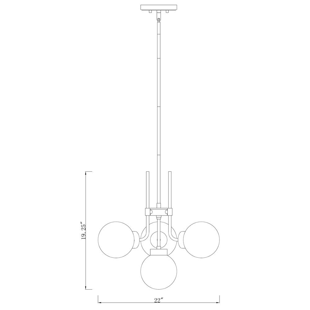 4 Light Chandelier. Picture 6