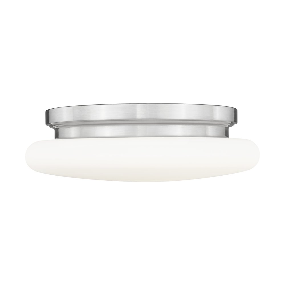 Soleil 1 Light Brushed Nickel Flush Mount. Picture 4