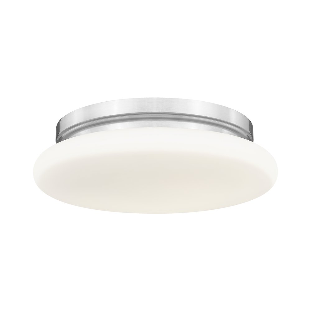 Soleil 1 Light Brushed Nickel Flush Mount. Picture 1