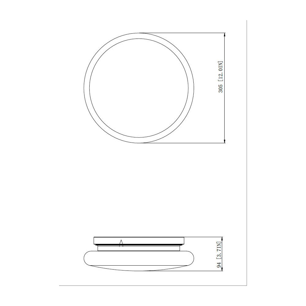 Soleil 1 Light Matte Black Flush Mount. Picture 8