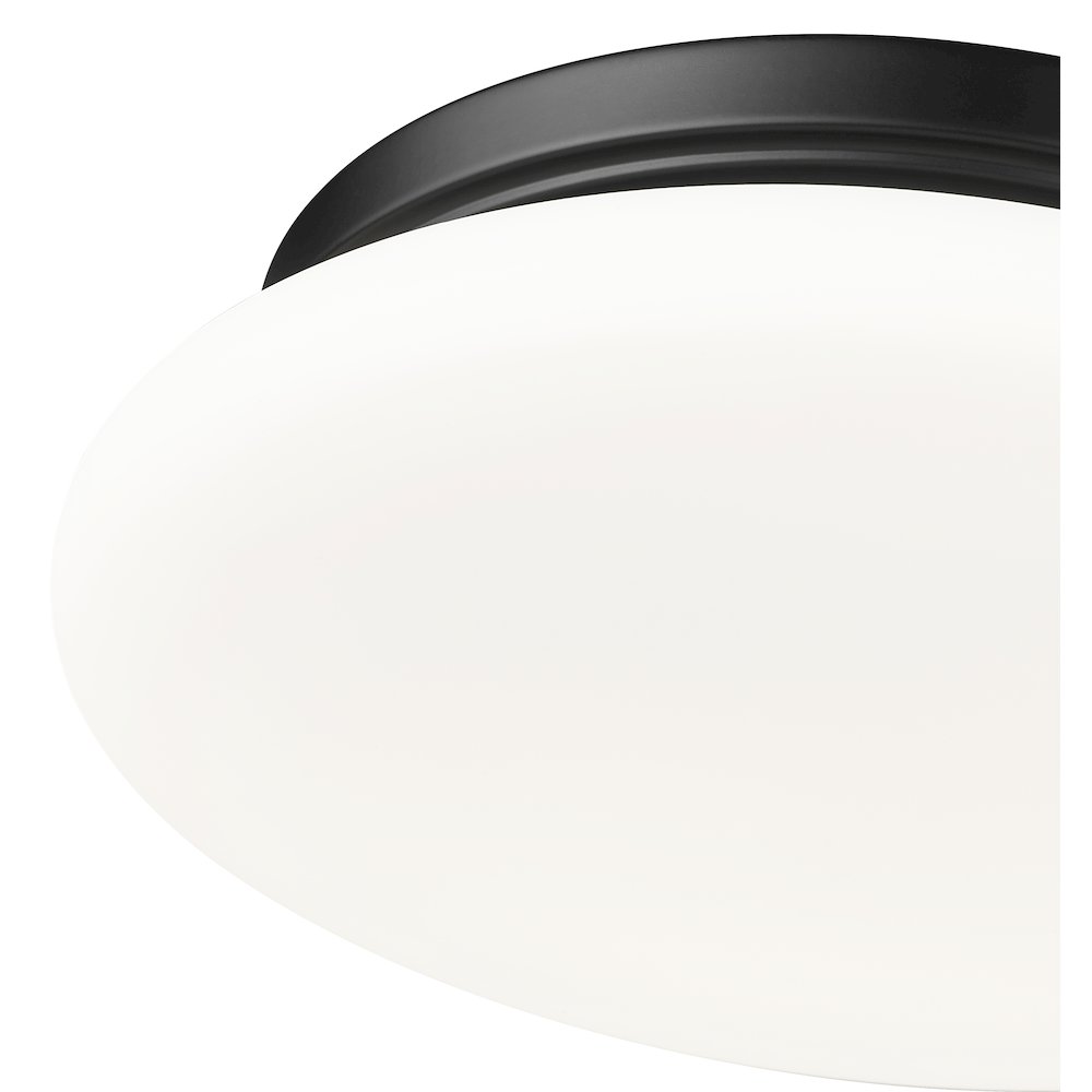 Soleil 1 Light Matte Black Flush Mount. Picture 6