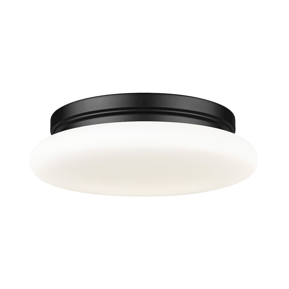 Soleil 1 Light Matte Black Flush Mount. Picture 1