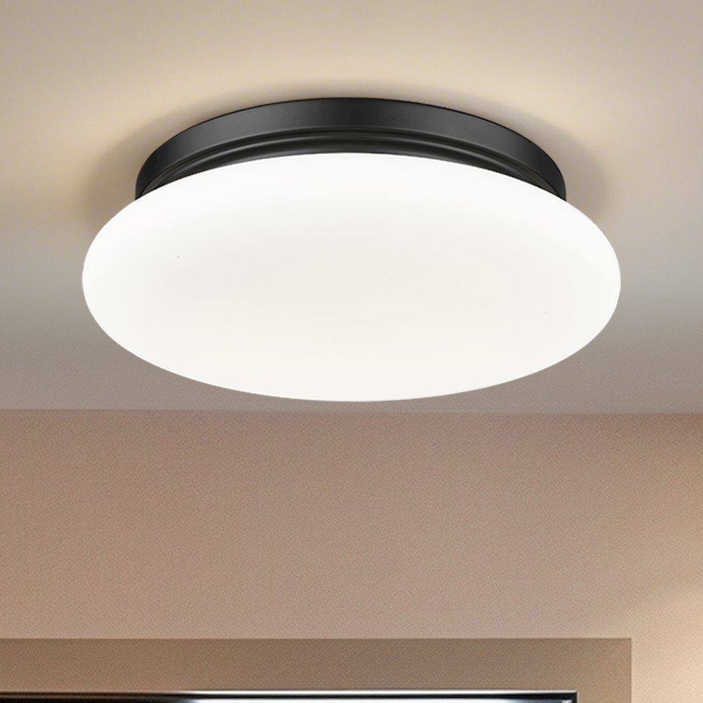 Soleil 1 Light Matte Black Flush Mount. Picture 3