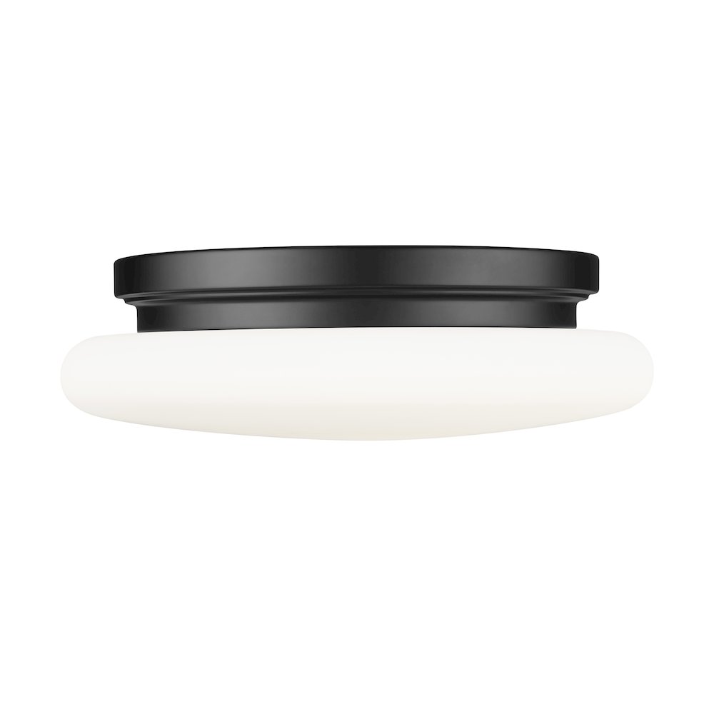 Soleil 1 Light Matte Black Flush Mount. Picture 4