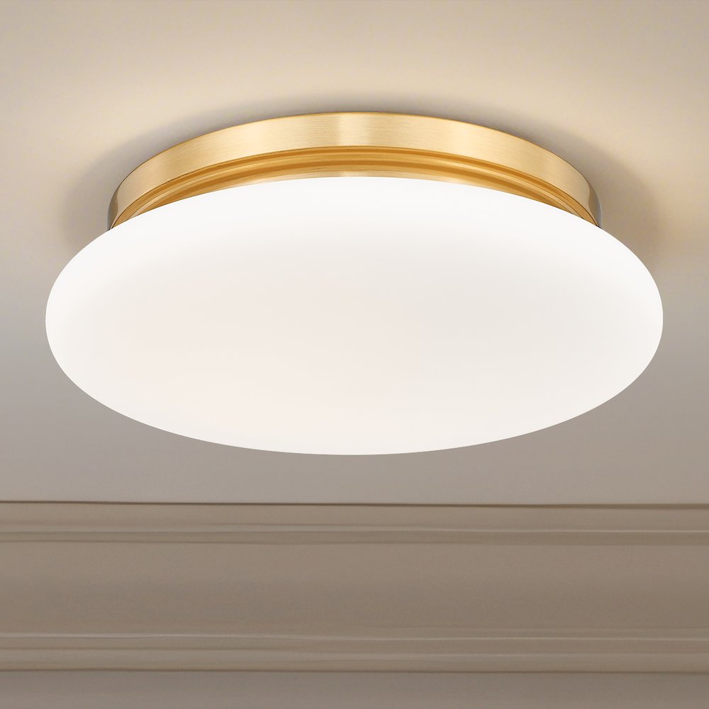 Soleil 1 Light Modern Gold Flush Mount. Picture 2