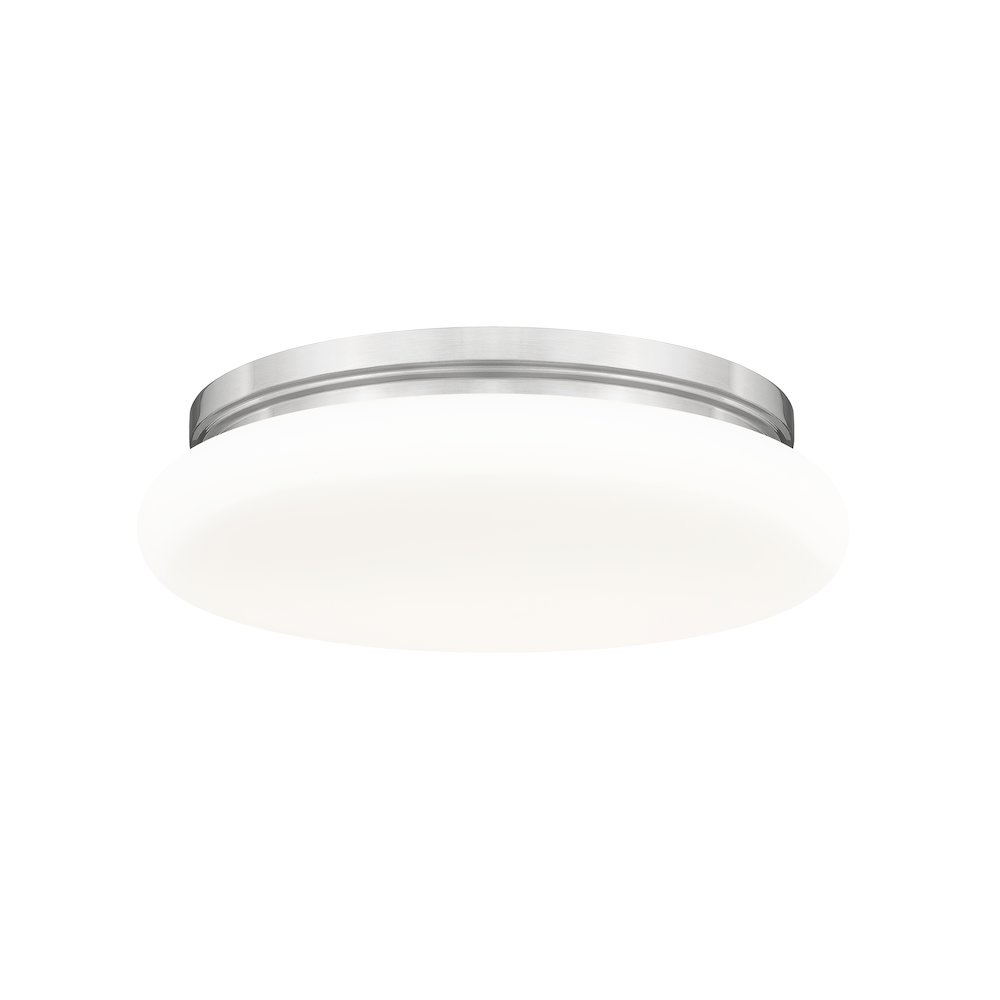 Soleil 1 Light Brushed Nickel Flush Mount. Picture 1