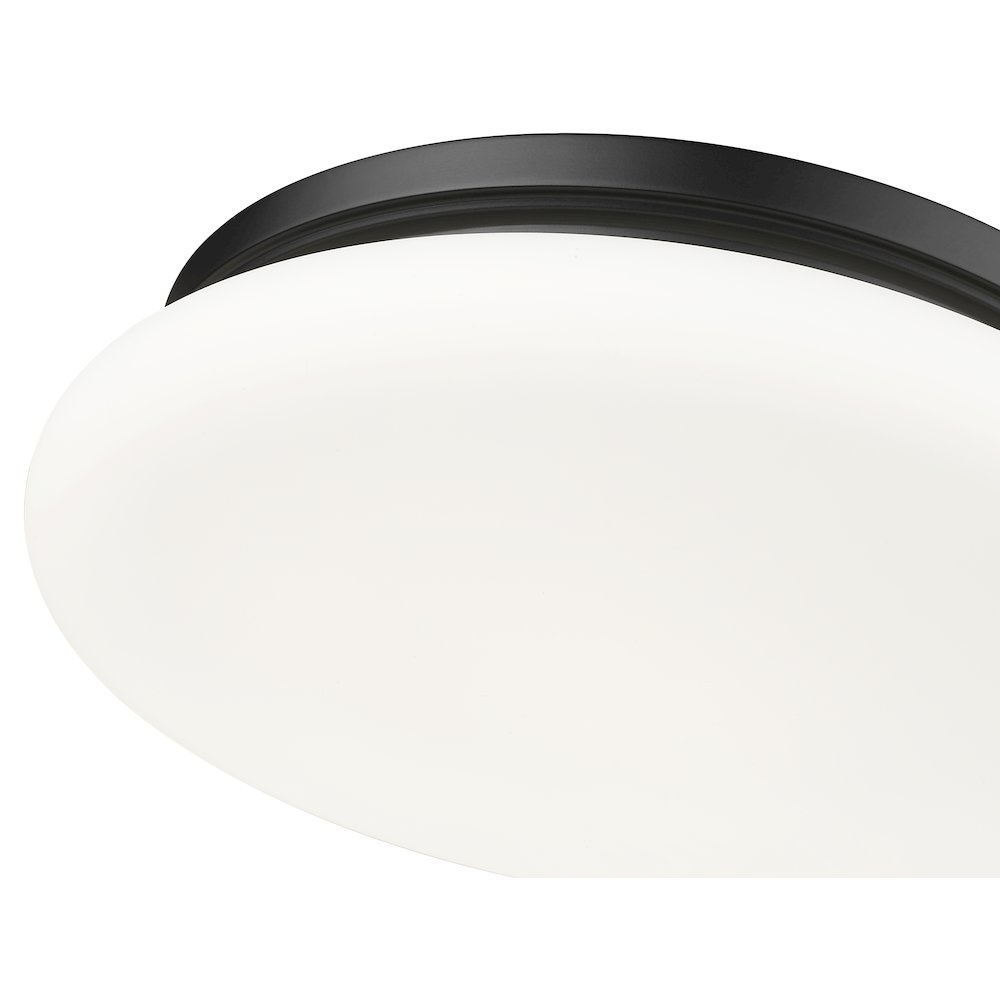 Soleil 1 Light Matte Black Flush Mount. Picture 6