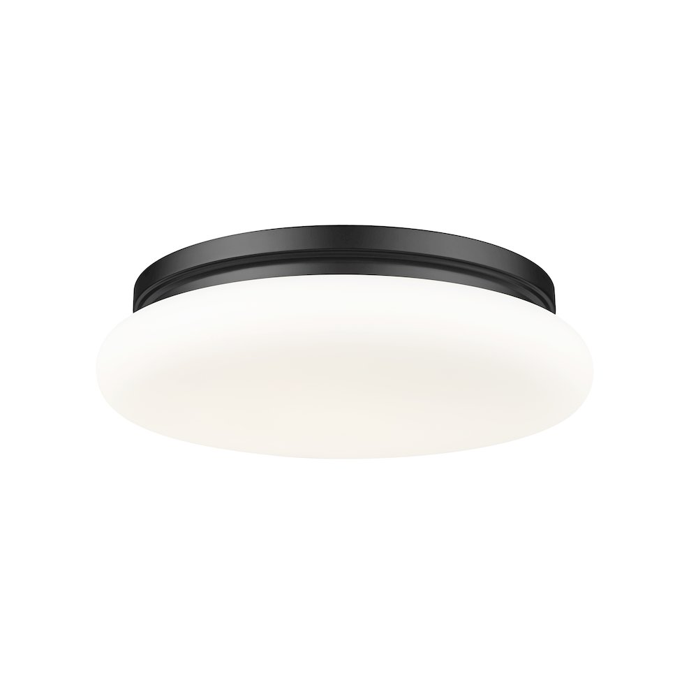 Soleil 1 Light Matte Black Flush Mount. Picture 1